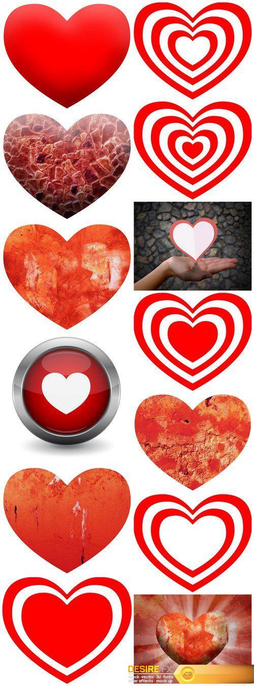 Red hearts 13X EPS