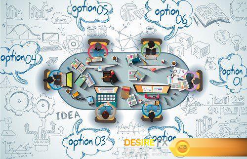 Idea Concept Layout for Brainstorming and Infographic background 10X EPS