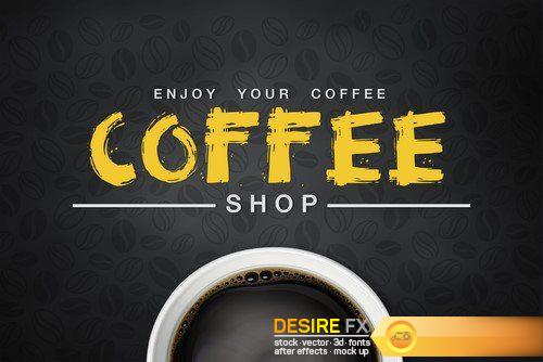 Coffee illustration abstract and background 18X JPEG