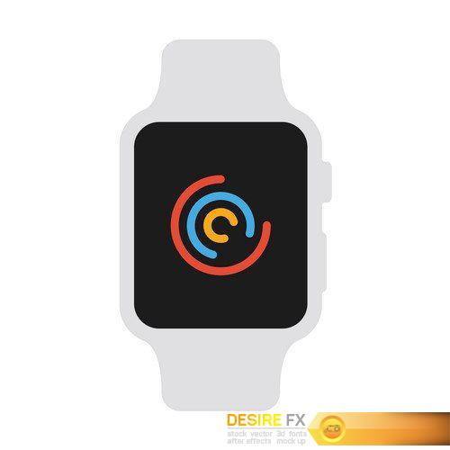 Smart Watch Modern Logo Icon Concept  9X EPS