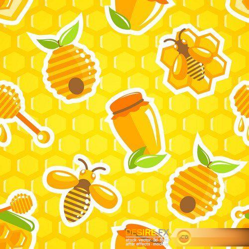 Honey and Jam set vector illustration 13X EPS