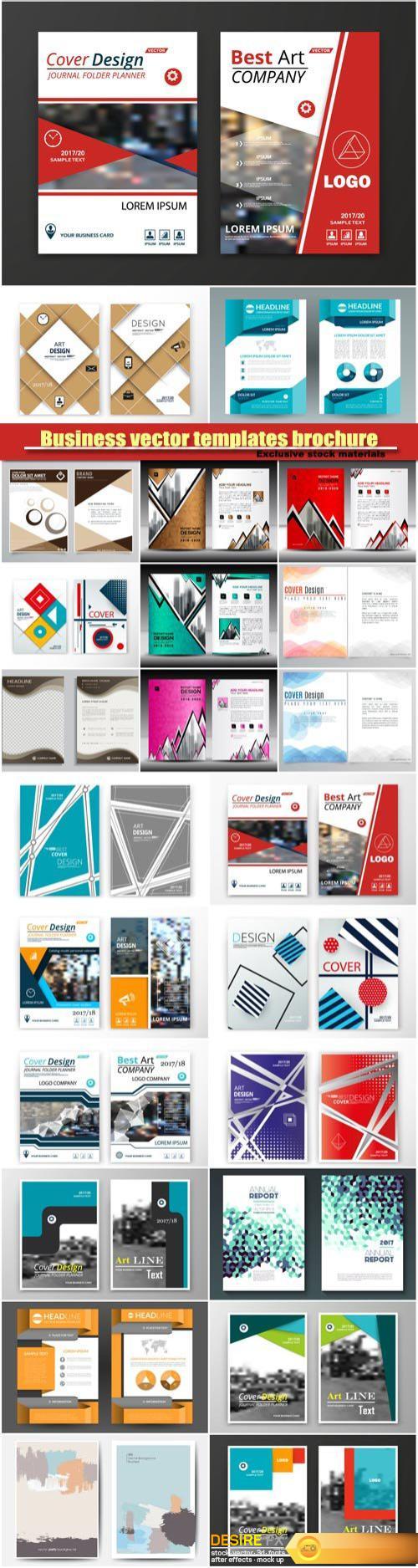 Business vector flyer templates brochure, colored cover image texture