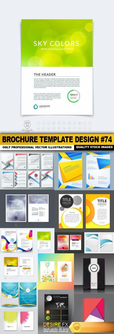 Brochure Template Design #74 - 15 Vector