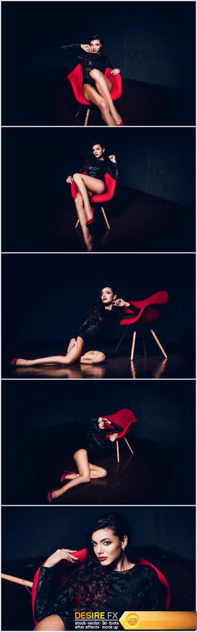 Fashion portrait - Sexy body and long legs - Set of 5xUHQ JPEG Professional Stock Images