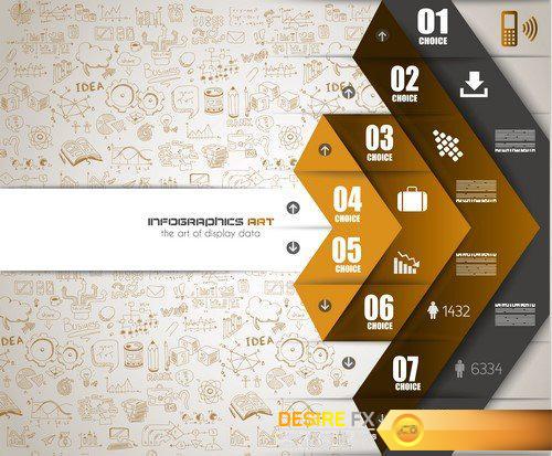 Idea Concept Layout for Brainstorming and Infographic background #2 10X EPS