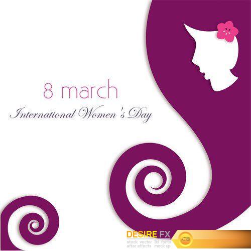 International women\'s day greeting card 13X EPS