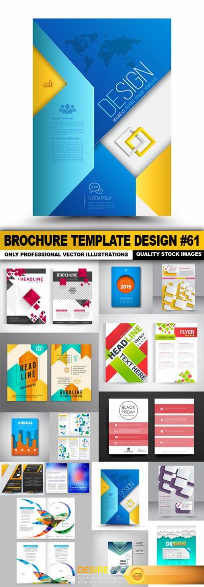 Brochure Template Design #61 - 15 Vector