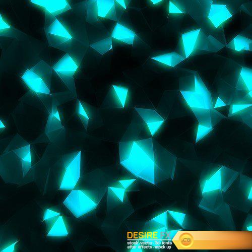 Abstract 3D geometric polygon facet background mosaic 16X JPEG