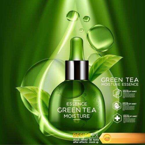 Skin care cosmetic, green tea moisture essence