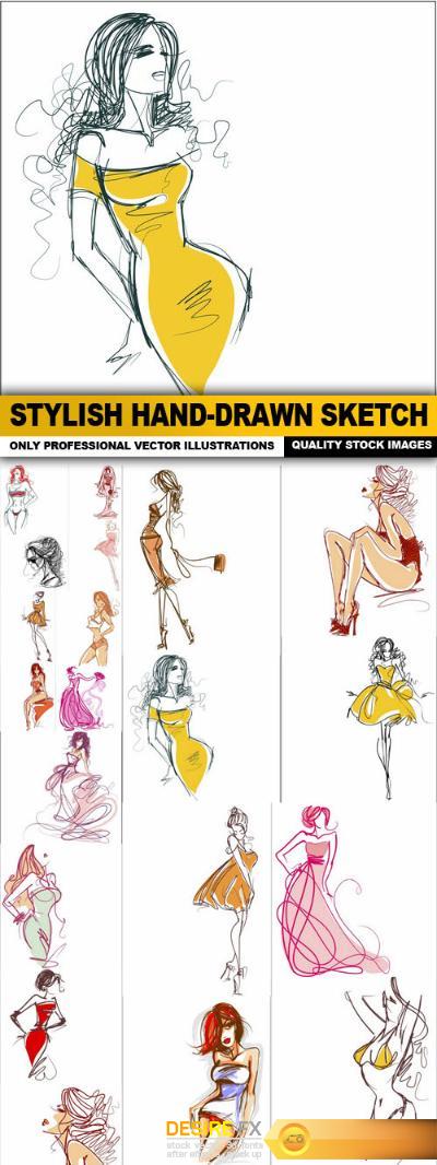 Stylish Hand-Drawn Sketch - 20 Vector