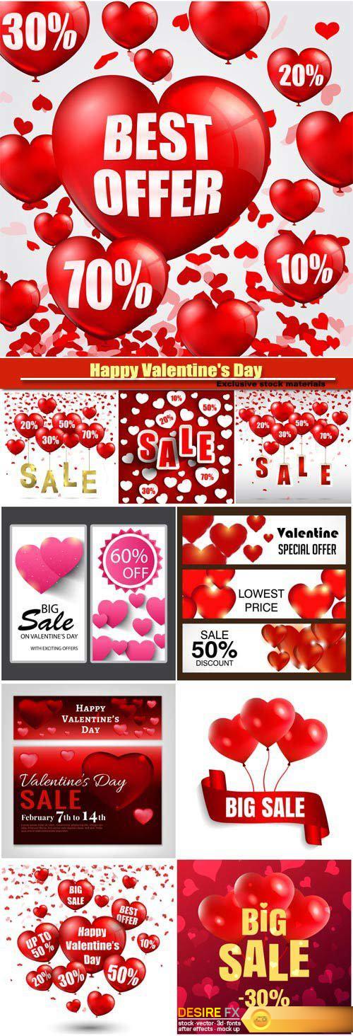 Happy Valentine's Day vector, hearts, romance, love #22