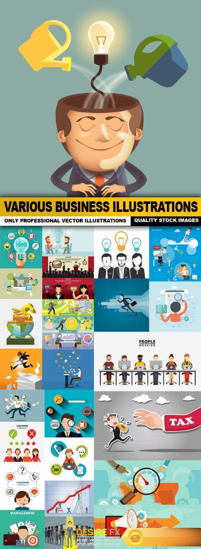 Various Business Illustrations - 25 Vector