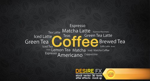 Coffee illustration abstract and background 18X JPEG