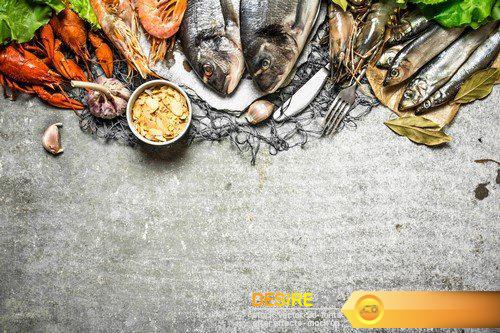 Food collage of seafood #5  21X JPEG