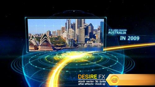DesireFX Videohive Earth line And Postcard Opener2