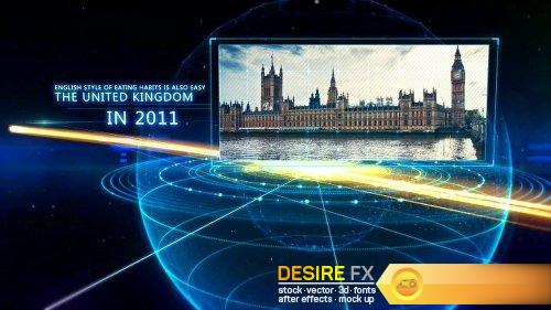 DesireFX Videohive Earth line And Postcard Opener4