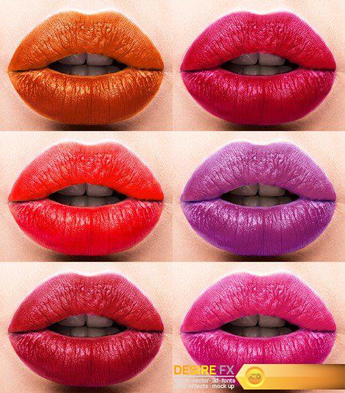 Collection lips The palette of lipsticks Close-up 21X JPEG