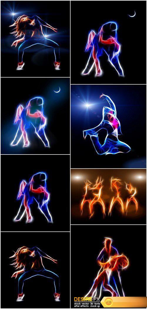Passionate couple dancing in the moonlight 8X JPEG