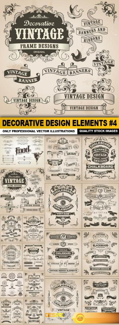 Decorative Design Elements #4 - 18 Vector