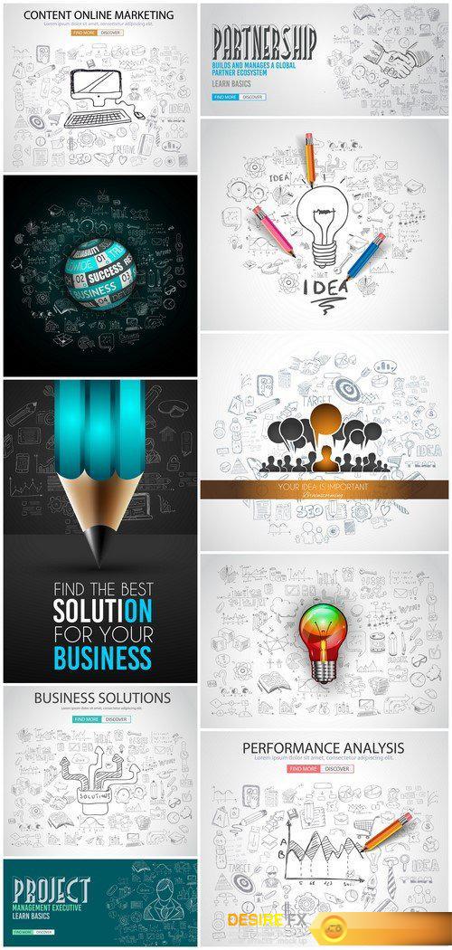 Idea Concept Layout for Brainstorming and Infographic background #3 10X EPS