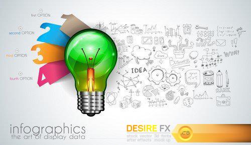 Idea Concept Layout for Brainstorming and Infographic background 10X EPS
