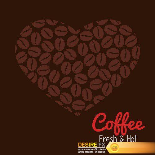 Delicious coffee poster vector illustration design 13X EPS