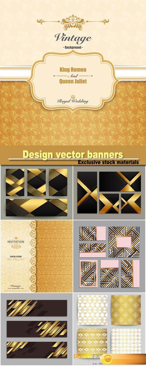 Design vector banners, vintage backgrounds vector