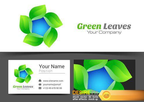 Corporate Logo and Business Card Sign Template 8X EPS