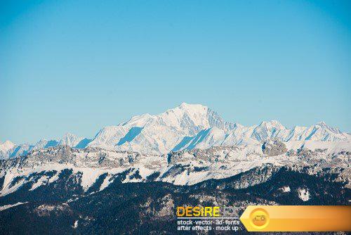 Beautiful Alps, winter mountain background 9X JPEG