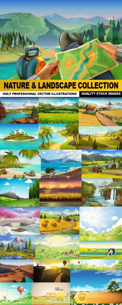 Nature & Landscape Collection - 26 Vector