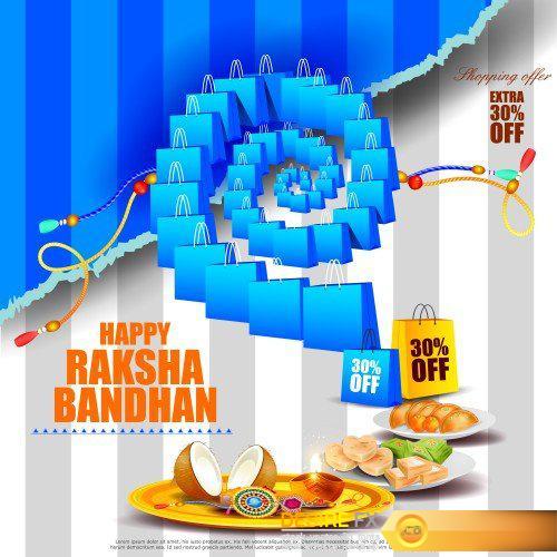 Vector illustration of Raksha bandhan background for Indian festival celebration