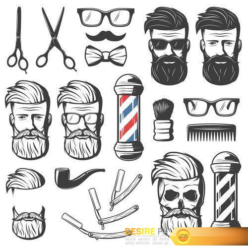 Barbershop professional accessories 6X EPS