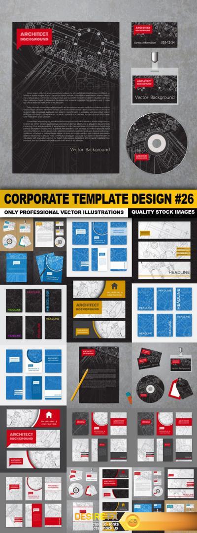 Corporate Template Design #26 - 25 Vector
