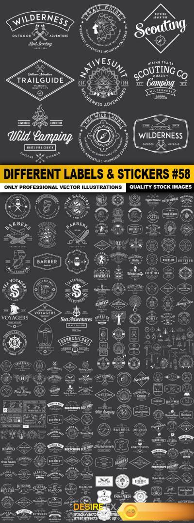 Different Labels & Stickers #58 - 25 Vector