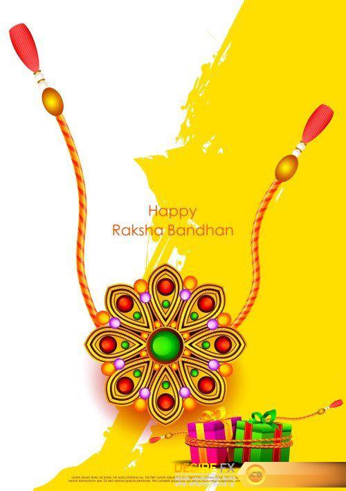 Vector illustration of Raksha bandhan background for Indian festival celebration