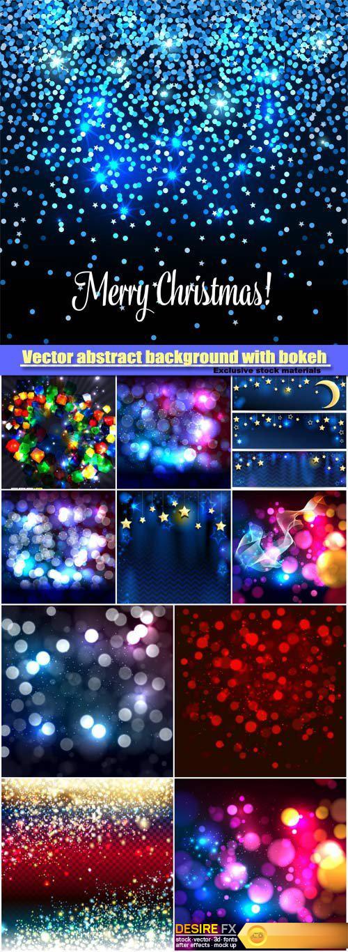 Vector abstract background with bokeh defocused lights