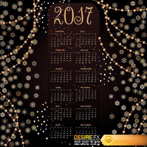 Creative New Year calendar for 2017