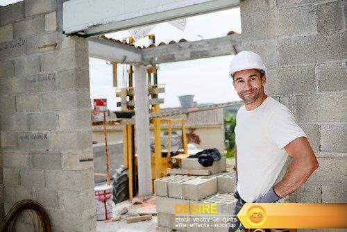Man architect on a building industry construction site 5X JPEG