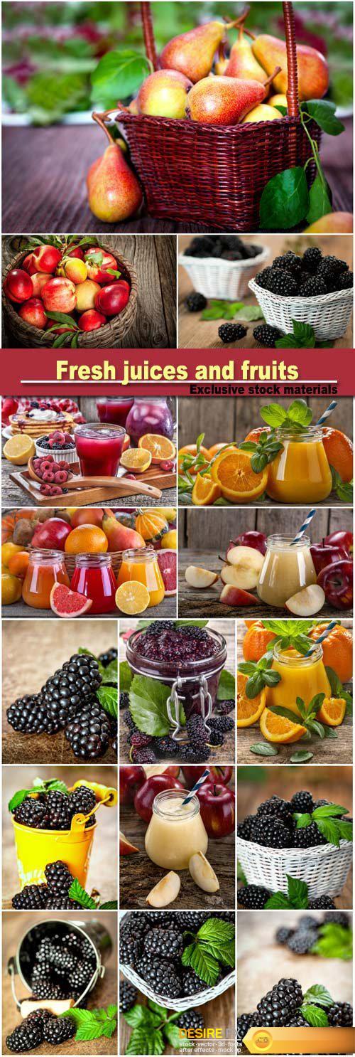 Fresh juices and fruits