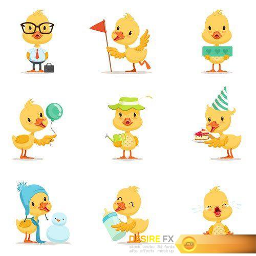Farm poultry Chickens, ducks and geese 3X EPS