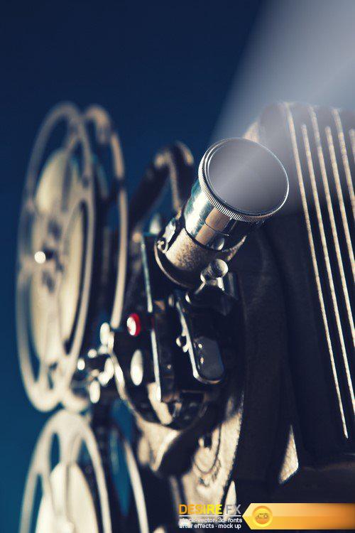 Old style movie projector, close-up 22X JPEG