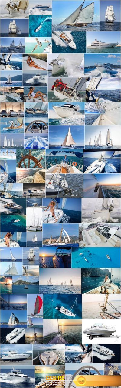 Yachts, Yachting, Regata and Sailing - Set of 78xUHQ JPEG Professional Stock Images
