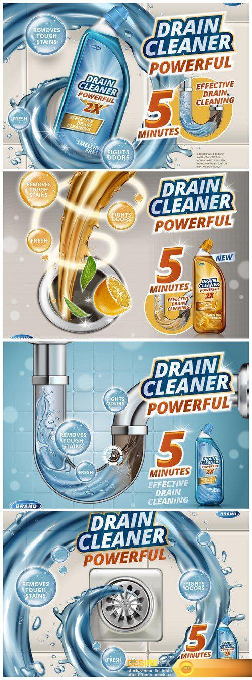 3d advertising Drain cleaner 4X JPEG