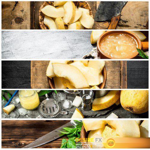 Food collage of fresh melon and lemon #4  9X JPEG