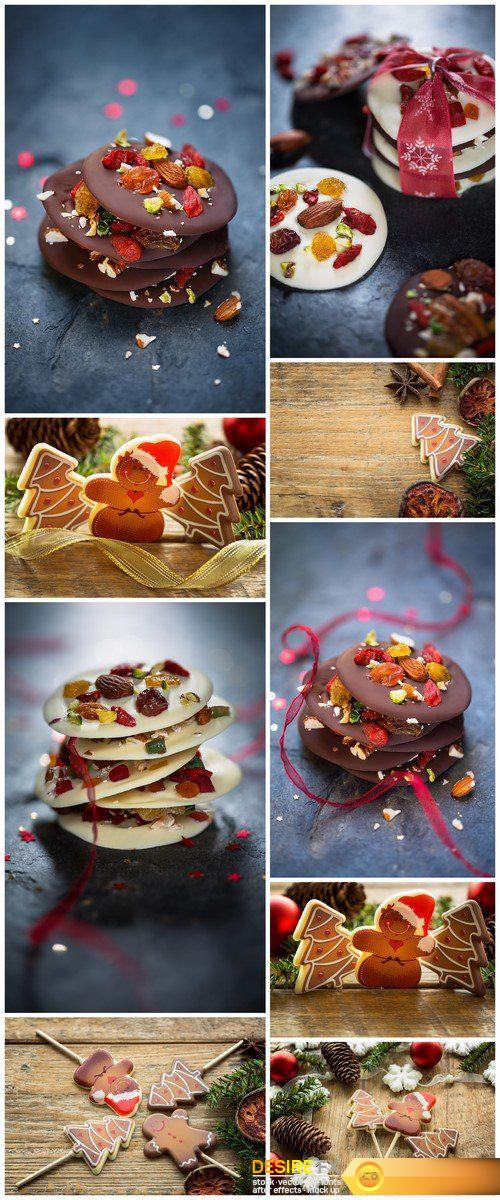 Festive dessert gingerbread and biscuits 9X JPEG