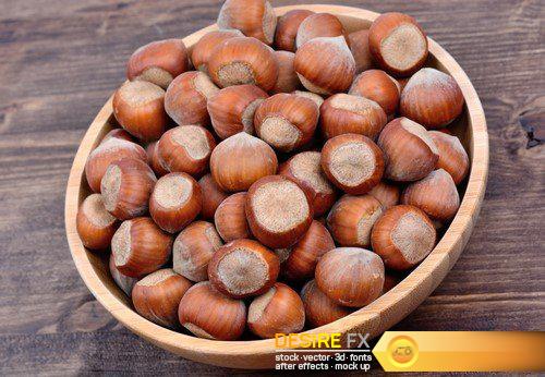 Hazelnuts on table 6X JPEG