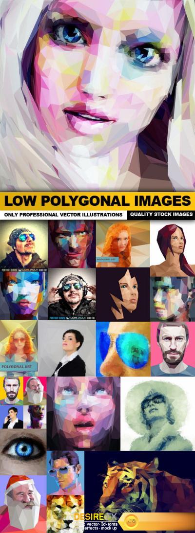 Low Polygonal Images - 25 Vector