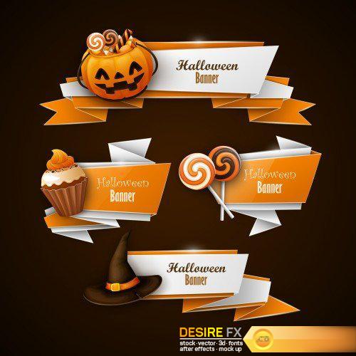 Halloween vector background and design banners