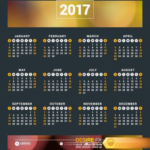 Creative New Year calendar for 2017