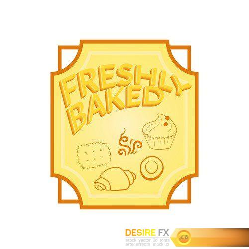 Retro vector labels on different themes set 7X EPS
